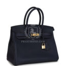 Hermes Birkin 30 Bleu Nuit Togo GHW