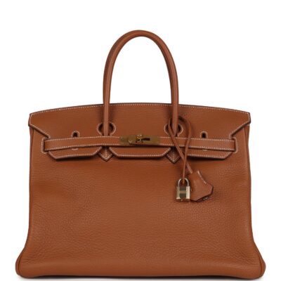 Vintage Hermes Birkin 35 GHW Clemence GHW