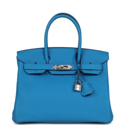 Hermes Birkin 30 Bleu Zanzibar Verso Togo PHW