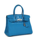 Hermes Birkin 30 Bleu Zanzibar Verso Togo PHW