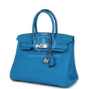 Hermes Birkin 30 Bleu Zanzibar Verso Togo PHW