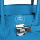 Hermes Birkin 30 Bleu Zanzibar Verso Togo PHW