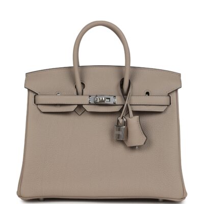 Hermes Birkin 25 Gris Tourterelle Togo PHW