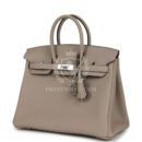 Hermes Birkin 25 Gris Tourterelle Togo PHW