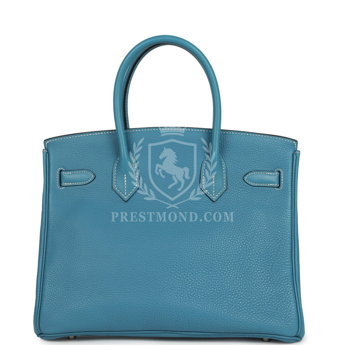 Vintage Hermes Birkin 30 Blue Jean Clemence PHW — изображение 4