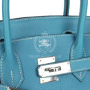 Vintage Hermes Birkin 30 Blue Jean Clemence PHW