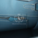 Vintage Hermes Birkin 30 Blue Jean Clemence PHW