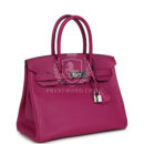 Hermes Birkin 30 Rose Pourpre Epsom PHW