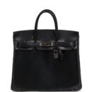 Hermes Birkin 28 HAC Black Evercalf and Troika PHW