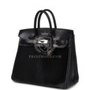 Hermes Birkin 28 HAC Black Evercalf and Troika PHW