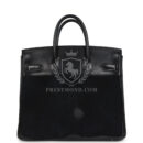 Hermes Birkin 28 HAC Black Evercalf and Troika PHW
