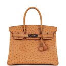 Hermes Birkin 30 Natural Sable Ostrich PHW