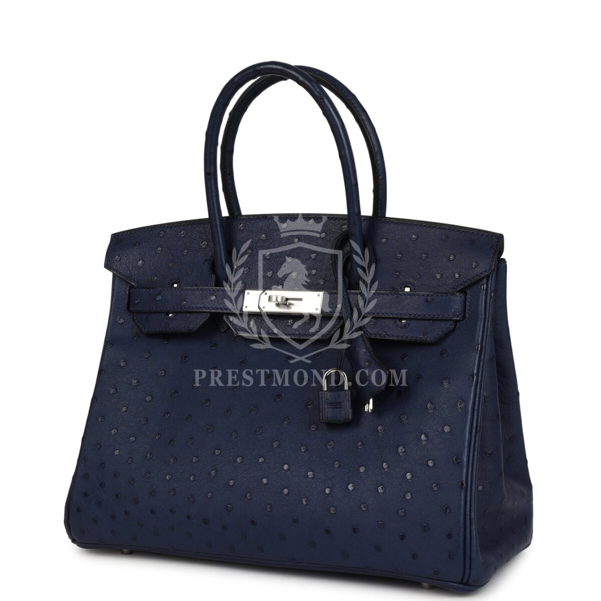 Hermes Birkin 30 Bleu Iris Ostrich PHW — изображение 5