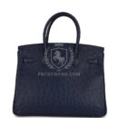 Hermes Birkin 30 Bleu Iris Ostrich PHW
