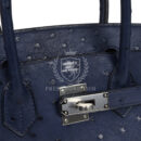 Hermes Birkin 30 Bleu Iris Ostrich PHW