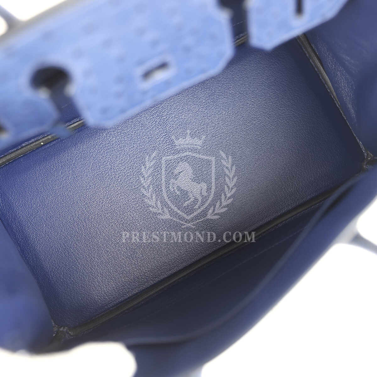 Hermes Birkin 30 Bleu Iris Ostrich PHW — изображение 8