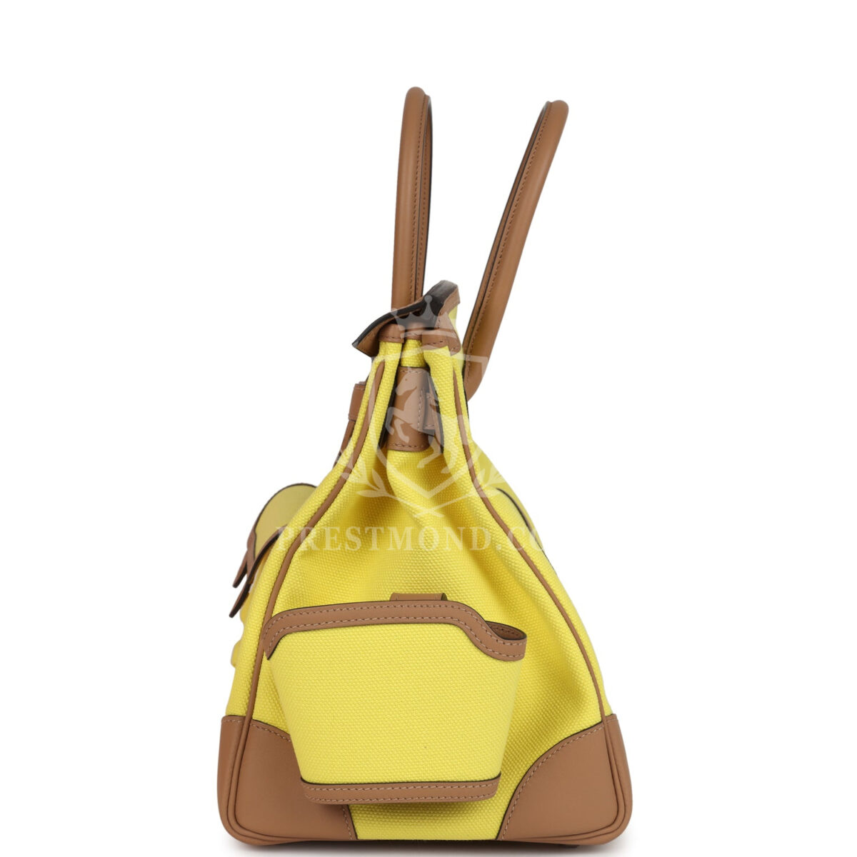 Hermes Birkin Cargo 35 Jaune Citron Toile and Chai Swift PHW — изображение 3