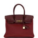 Hermes Birkin 30 Rouge H Verso Sombrero and Clemence Touch GHW