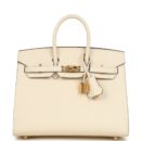 Hermes Birkin Sellier 25 Nata Epsom GHW