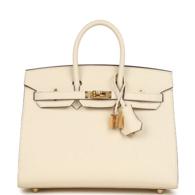 Hermes Birkin Sellier 25 Nata Epsom GHW