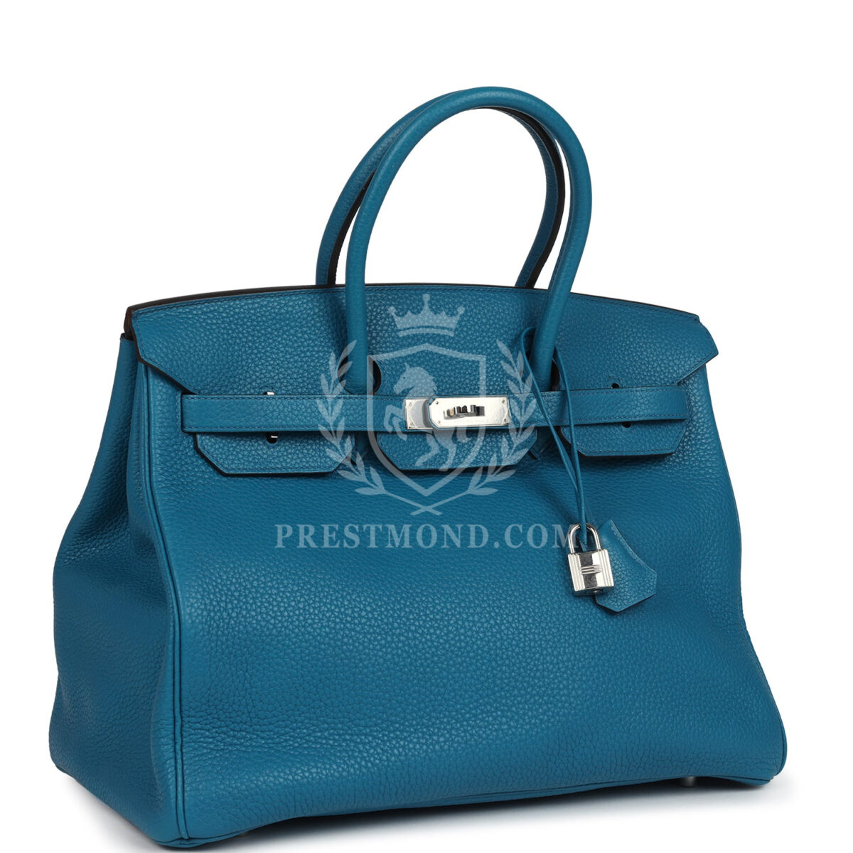Hermes Birkin 35 Bleu Izmir Verso Clemence PHW — изображение 2