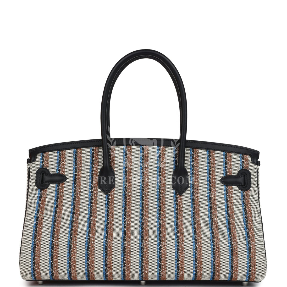 Hermes Shoulder Birkin Light 39 Multicolor Toile and Black Swift PHW — изображение 4
