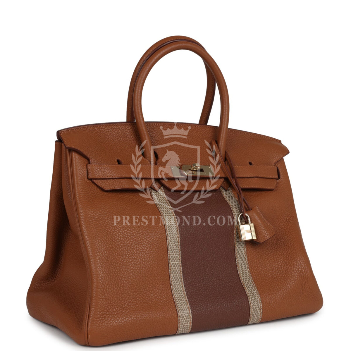 Hermes Birkin Club 35 GHW and Marron d'Inde Clemence and Ficelle Lizard PBHW — изображение 2