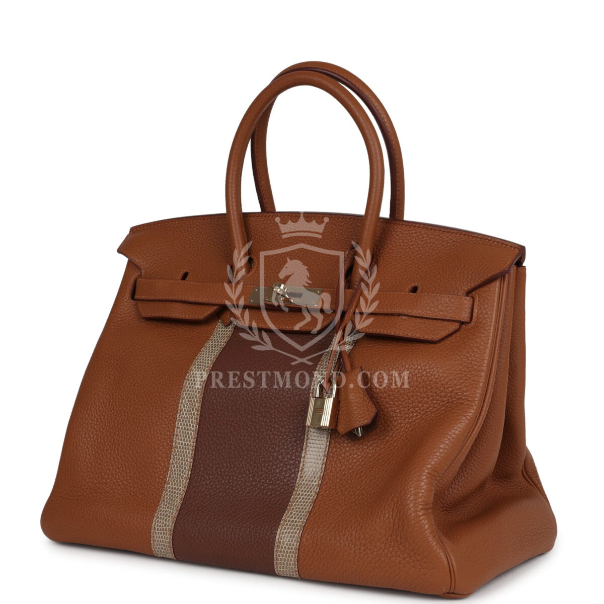 Hermes Birkin Club 35 GHW and Marron d'Inde Clemence and Ficelle Lizard PBHW — изображение 5