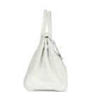Hermes Birkin Club 35 White and Gris Perle Clemence and Sanguine Lizard PHW