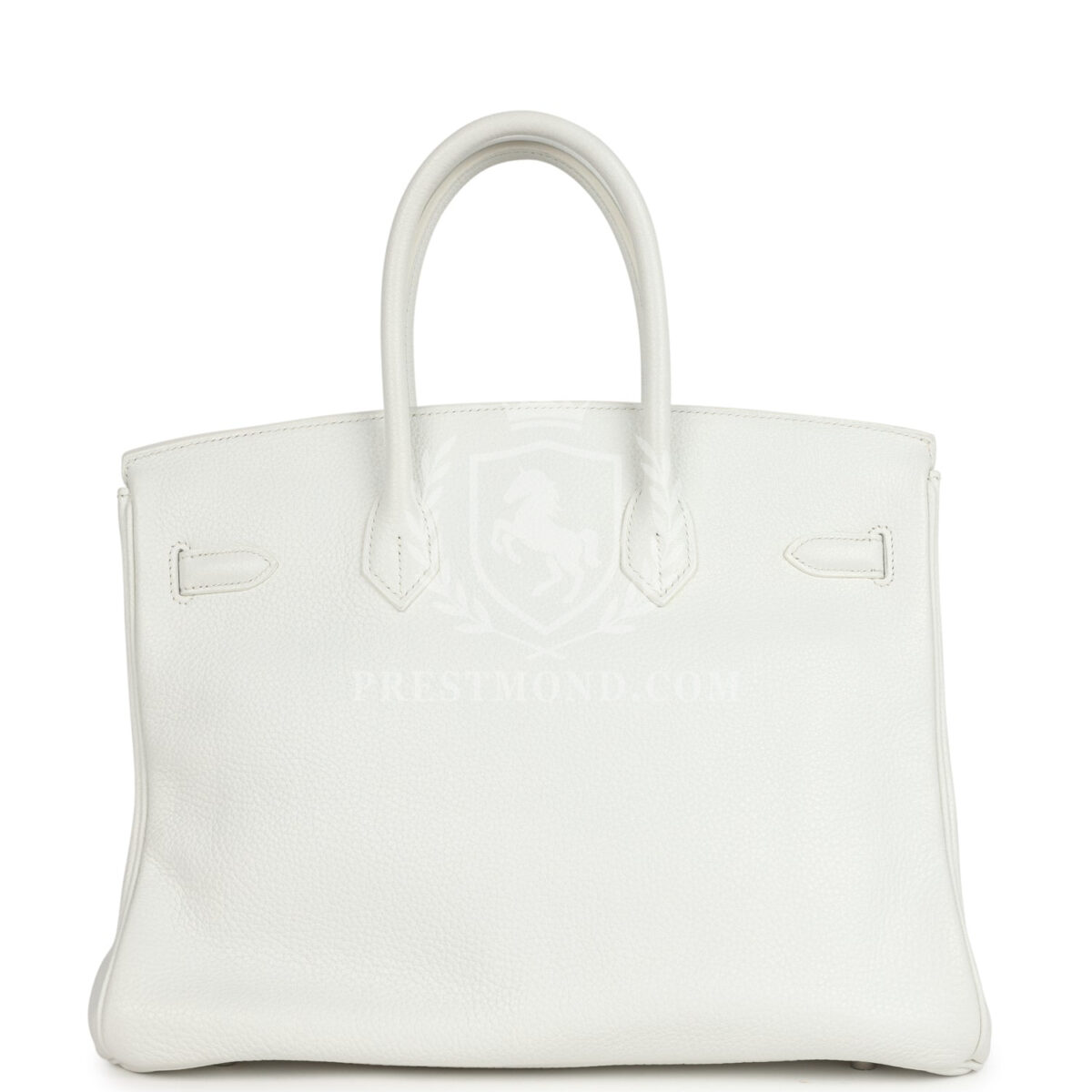 Hermes Birkin Club 35 White and Gris Perle Clemence and Sanguine Lizard PHW — изображение 4
