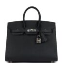 Hermes Birkin Sellier 25 Black Epsom PHW