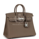Hermes Birkin 25 Etoupe Togo Brushed PHW