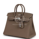 Hermes Birkin 25 Etoupe Togo Brushed PHW
