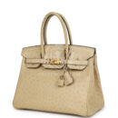 Hermes Birkin 30 Parchemin Ostrich GHW