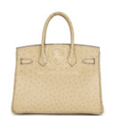 Hermes Birkin 30 Parchemin Ostrich GHW