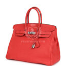 Hermes Birkin 35 Rose Jaipur Clemence PHW