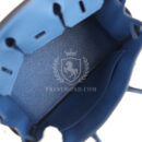 Hermes Birkin 25 Bleu Tie Togo PHW