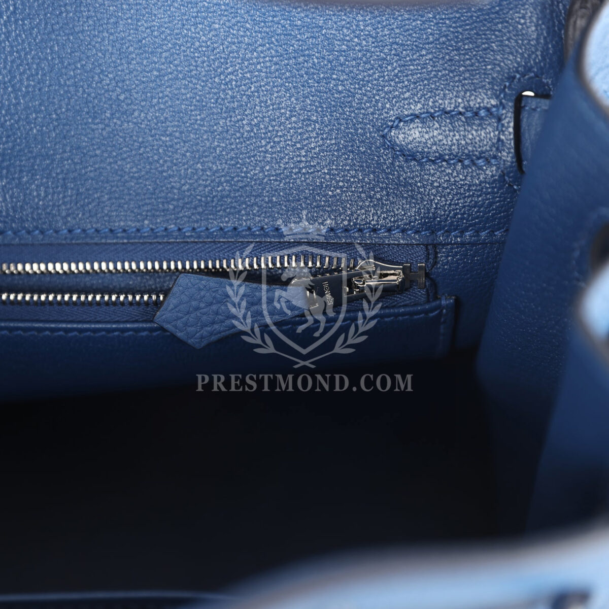 Hermes Birkin 25 Bleu Tie Togo PHW — изображение 9