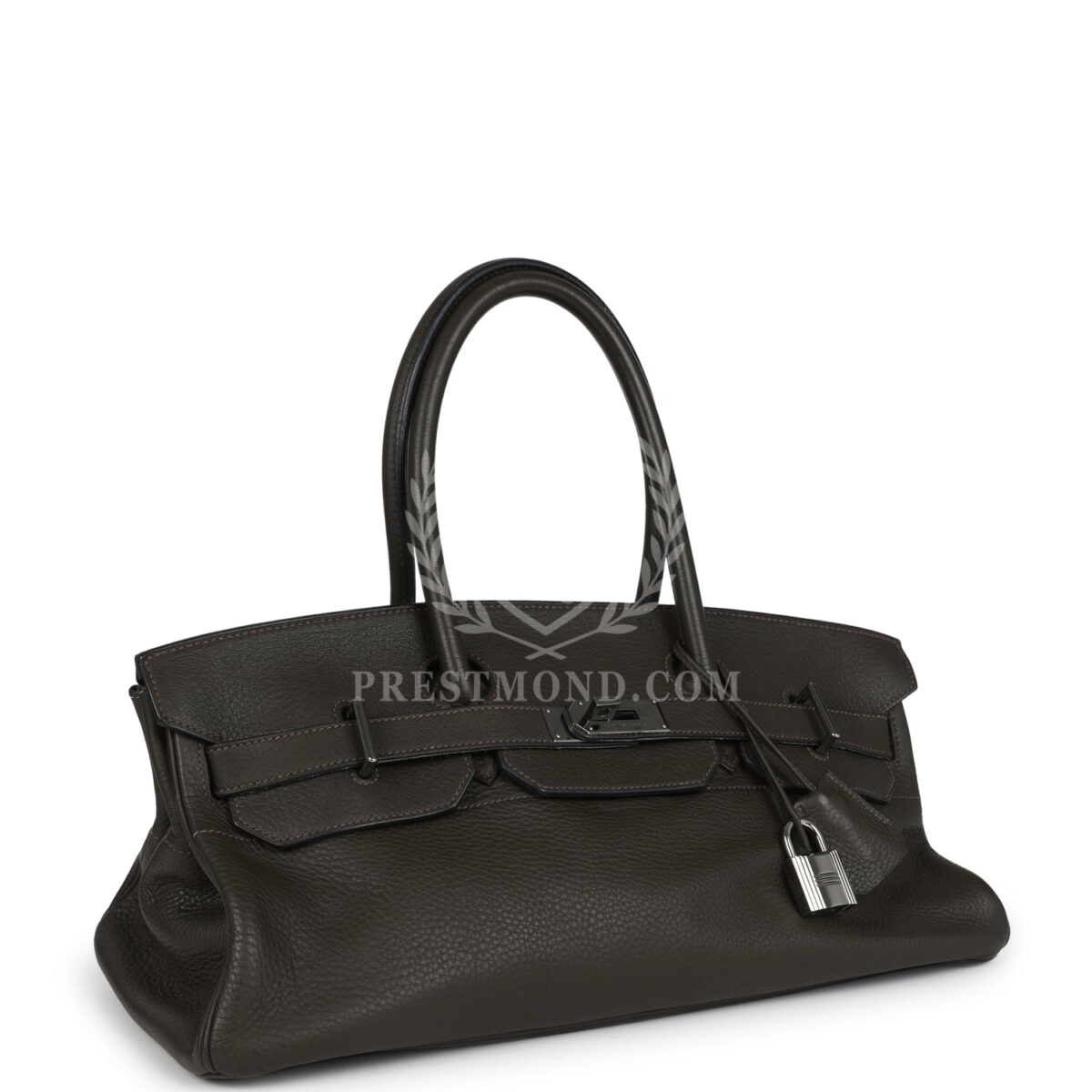 Vintage Hermes Shoulder Birkin 42 JPG Vert Olive Clemence PHW — изображение 2
