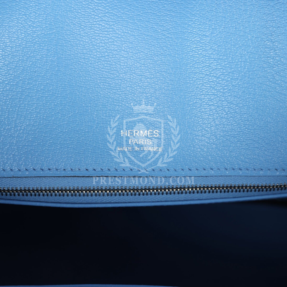 Hermes Birkin 30 Ghillies Bleu Paradise Clemence and Evercolor PHW — изображение 7