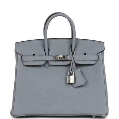 Hermes Birkin 25 Gris Pantin Togo PHW