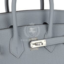 Hermes Birkin 25 Gris Pantin Togo PHW