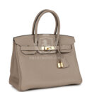 Hermes Birkin 30 Gris Tourterelle Togo GHW
