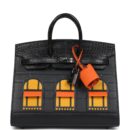 Hermes "Midnight" Faubourg Birkin Sellier 20 BHW Matte Alligator BHW