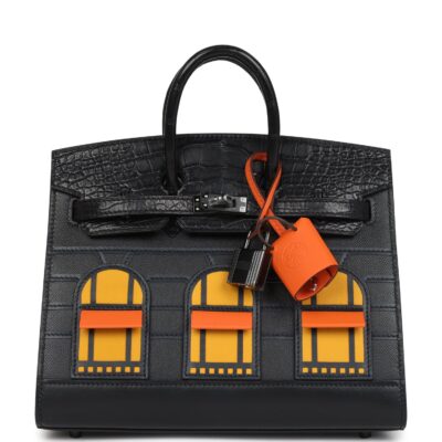 Hermes "Midnight" Faubourg Birkin Sellier 20 BHW Matte Alligator BHW