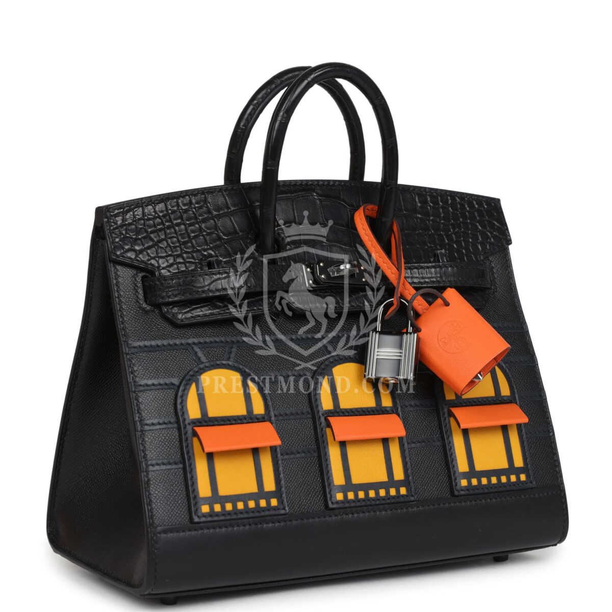Hermes "Midnight" Faubourg Birkin Sellier 20 BHW Matte Alligator BHW — изображение 2