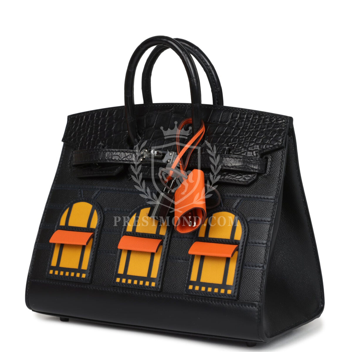 Hermes "Midnight" Faubourg Birkin Sellier 20 BHW Matte Alligator BHW — изображение 5