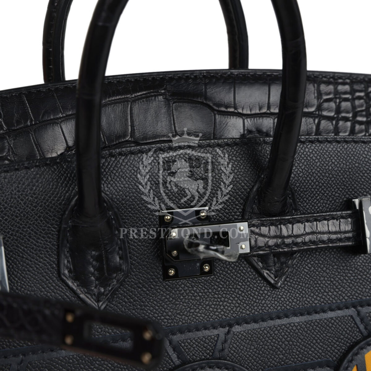 Hermes "Midnight" Faubourg Birkin Sellier 20 BHW Matte Alligator BHW — изображение 7