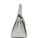 Hermes Special Order (HSS) Birkin 30 Black and Gris Perle Chevre Mysore Brushed GHW