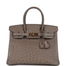 Hermes Birkin 30 Gris Asphalte Ostrich GHW